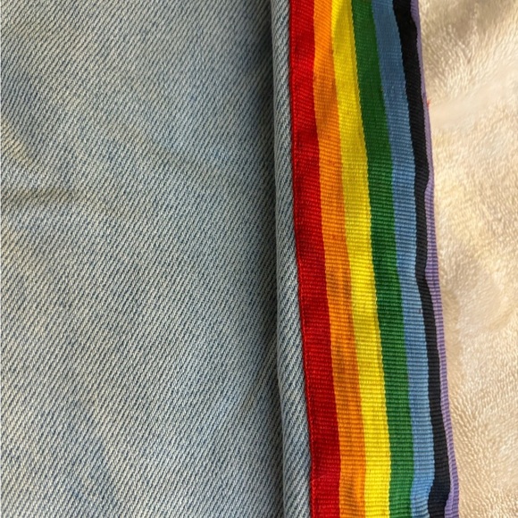 TopShop Rainbow High Rise Jeans - (altered) - Waist 28 Inseam 23. - Picture 7 of 9